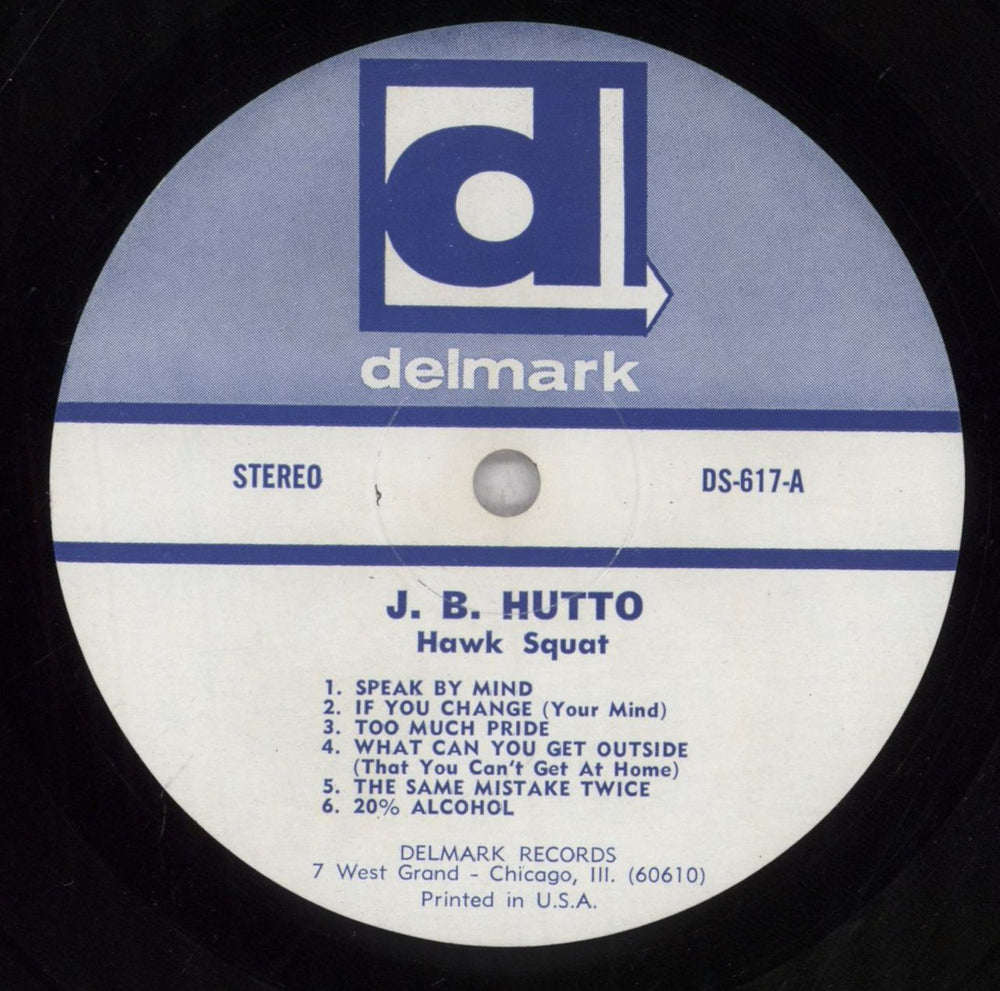 J.B. Hutto Hawk Squat - 1st US vinyl LP album (LP record) J5GLPHA843551