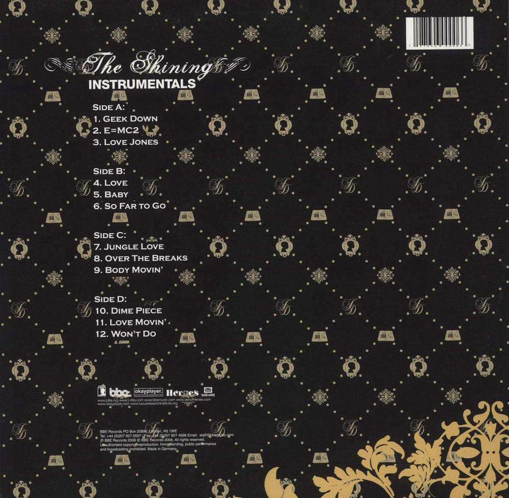 J Dilla The Shining Instrumentals UK 2-LP vinyl record set (Double LP Album) 187646000066