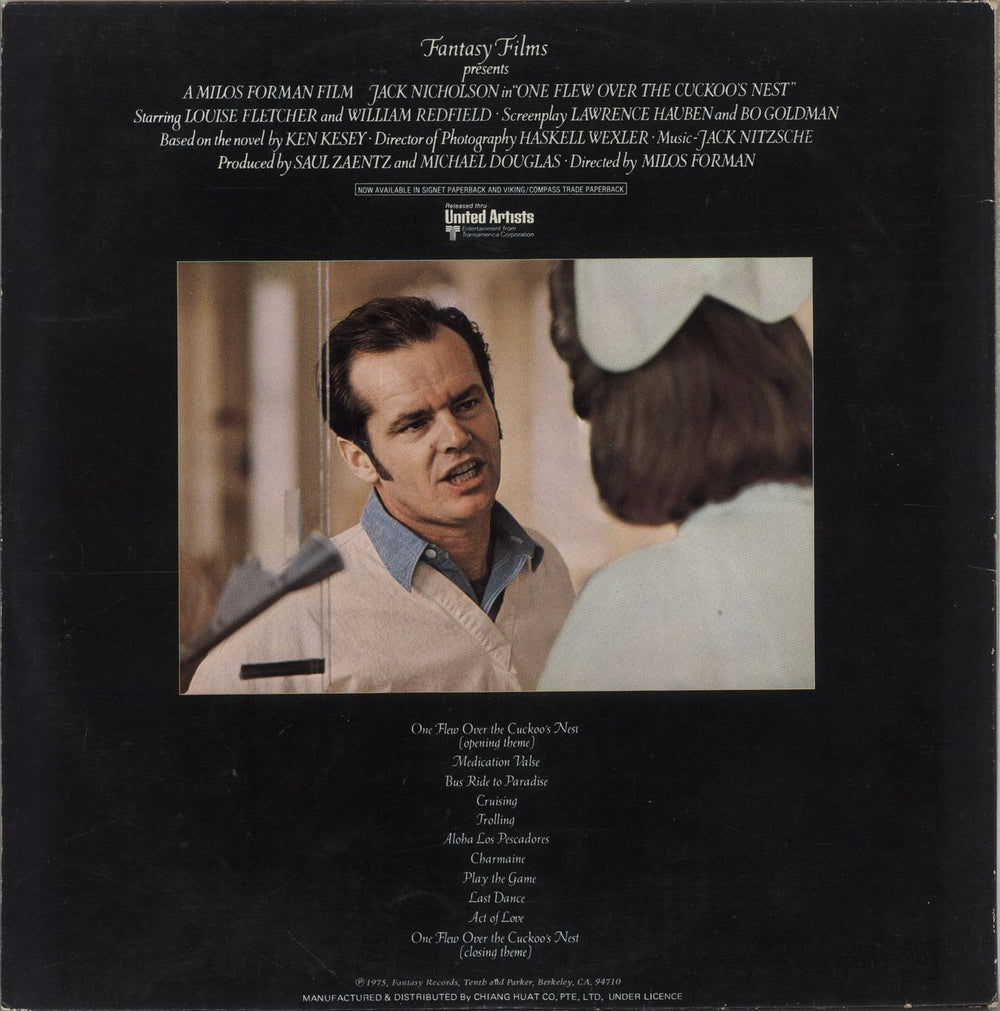 Jack Nitzsche One Flew Over The Cuckoo's Nest - Hype-Stickered US vinyl LP album (LP record)