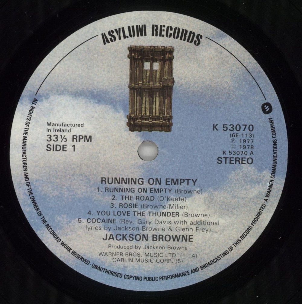 Jackson Browne Running On Empty - Nimbus Supercut UK vinyl LP album (LP record) JKBLPRU501423