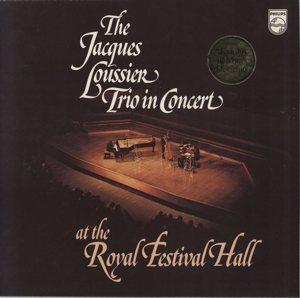 Jacques Loussier In Concert At The Royal Festival Hall - gold sticker UK vinyl LP album (LP record) 6370550