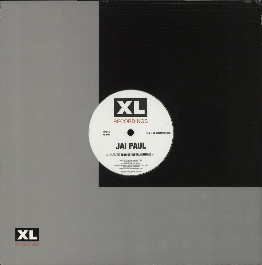 Jai Paul Jasmine [Demo] UK 12" vinyl single (12 inch record / Maxi-single) 634904057411