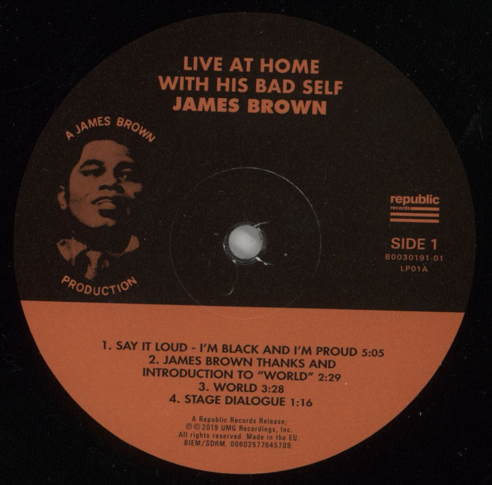 James Brown Live At Home With His Bad Self UK 2-LP vinyl record set (Double LP Album) JMB2LLI874027