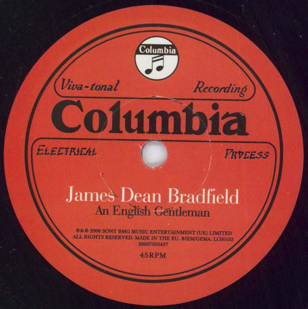 James Dean Bradfield An English Gentleman UK 7" vinyl single (7 inch record / 45) JDB07AN372198