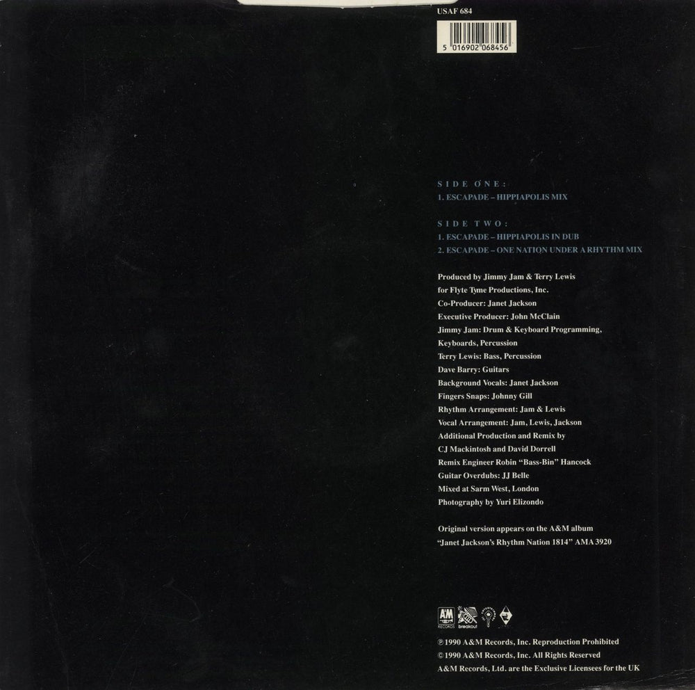 Janet Jackson Escapade - Remix UK 12" vinyl single (12 inch record / Maxi-single) 5016902068456