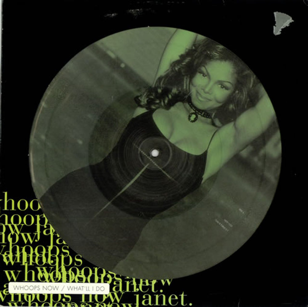 Janet Jackson Whoops Now + Poster UK 12" vinyl picture disc (12 inch picture record) VSTY1533