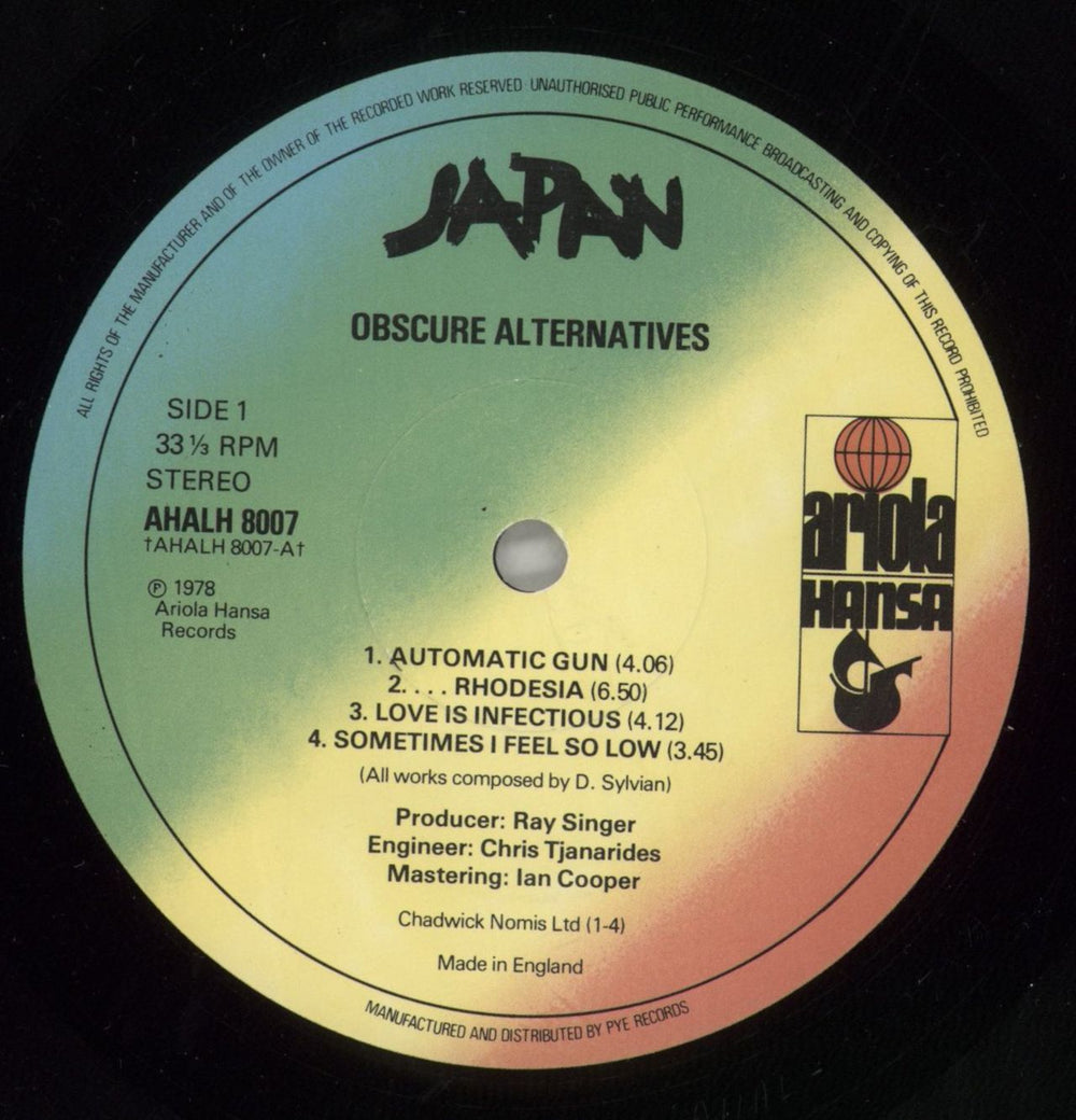 Japan Obscure Alternatives UK vinyl LP album (LP record) JAPLPOB229018