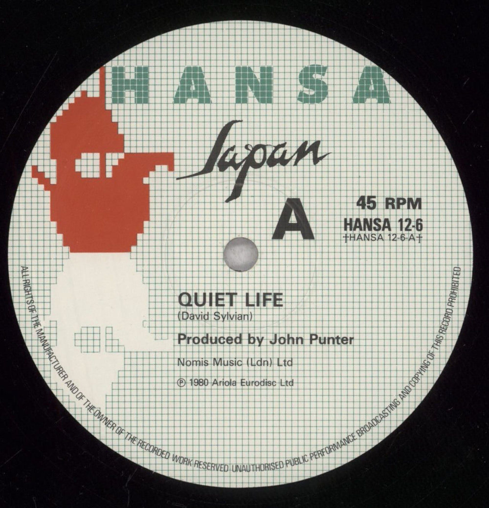 Japan Quiet Life UK 12" vinyl single (12 inch record / Maxi-single) JAP12QU14241