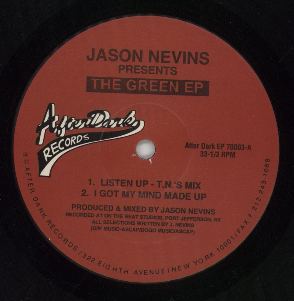 Jason Nevins The Green EP US 12" vinyl single (12 inch record / Maxi-single) JNV12TH849505