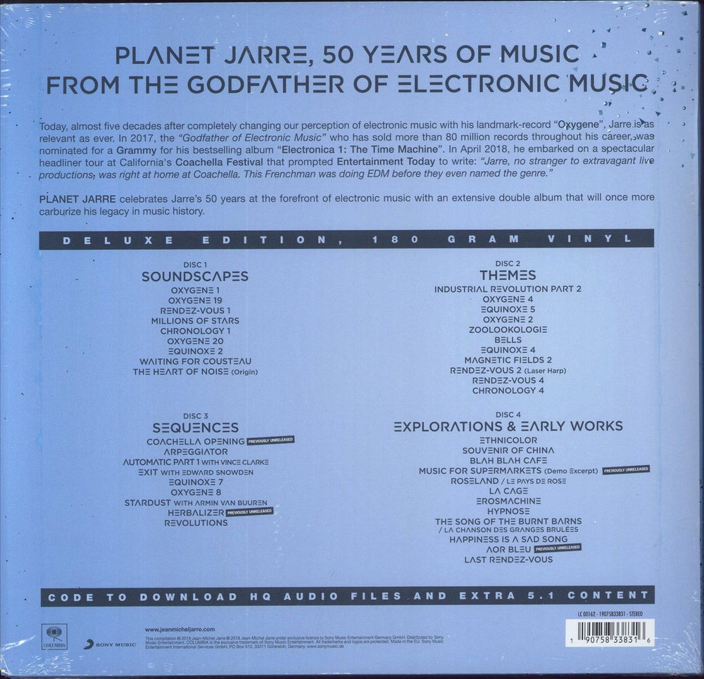 Jean-Michel Jarre Planet Jarre (50 Years Of Music) - Sealed German Vinyl Box Set 190758706429