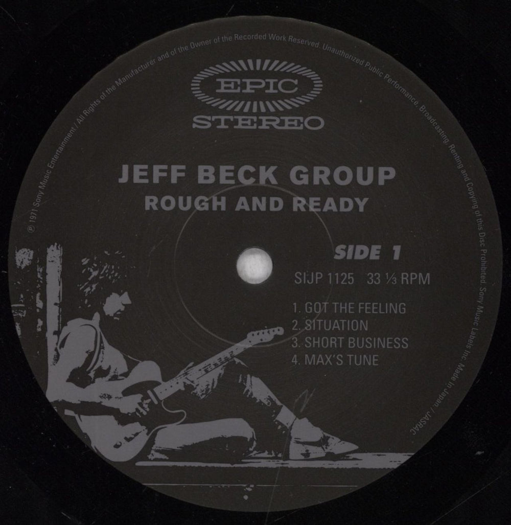 Jeff Beck Rough And Ready Japanese vinyl LP album (LP record) BEKLPRO844306