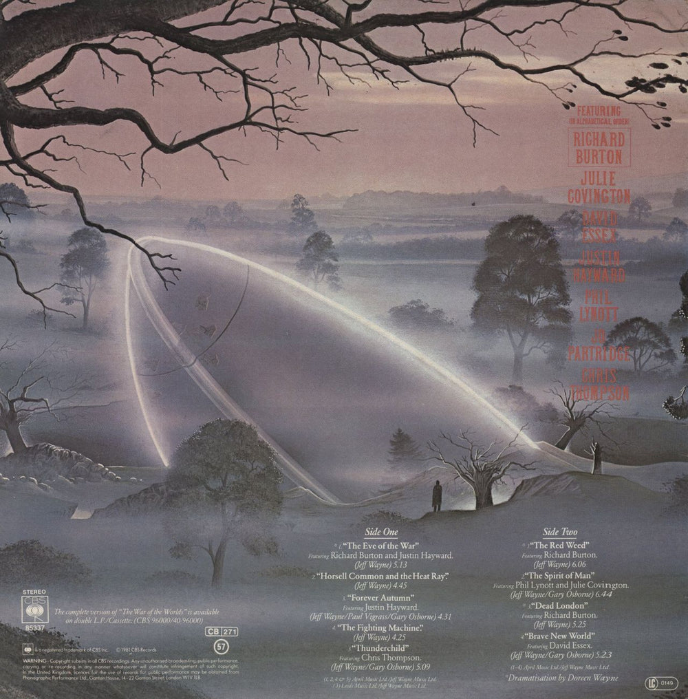 Jeff Wayne Highlights From The War Of The Worlds UK vinyl LP album (LP record)