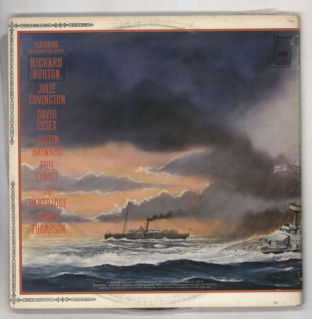 Jeff Wayne The War Of The Worlds Australian 2-LP vinyl record set (Double LP Album)