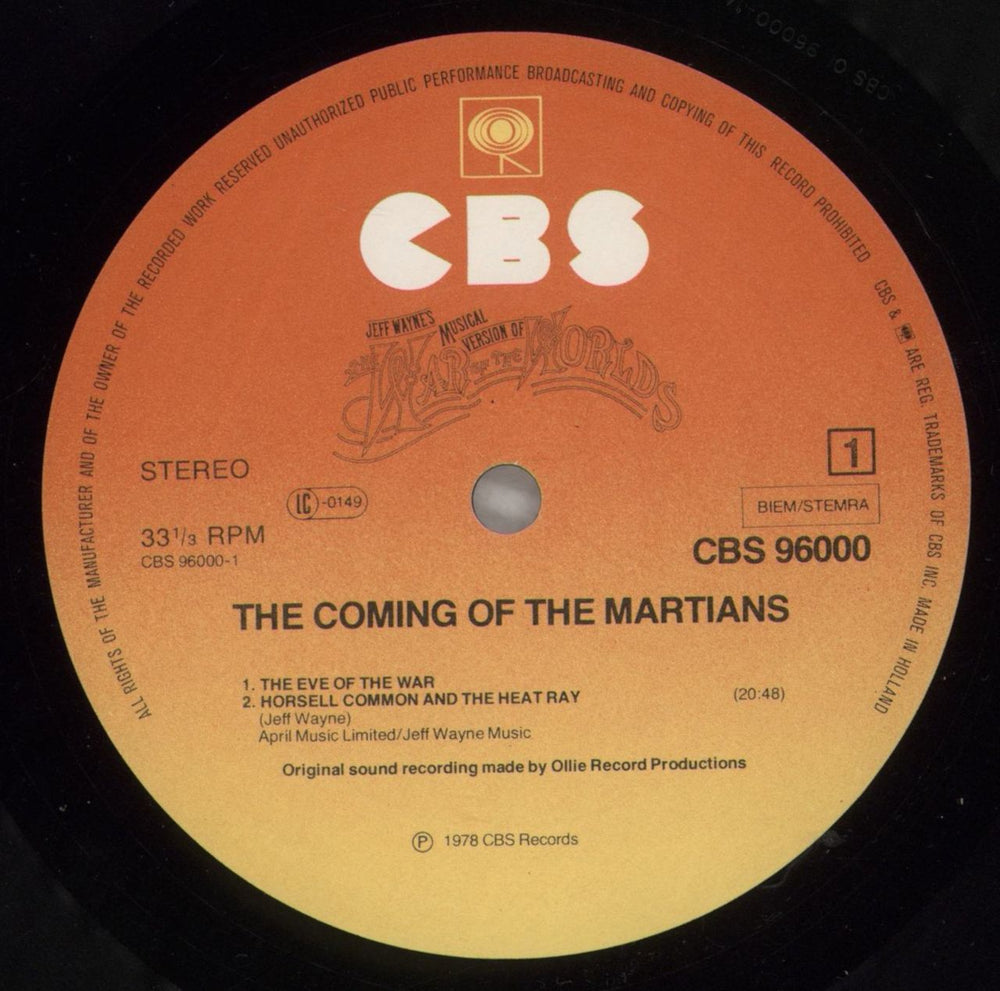 Jeff Wayne The War Of The Worlds Dutch 2-LP vinyl record set (Double LP Album) JFW2LTH765582