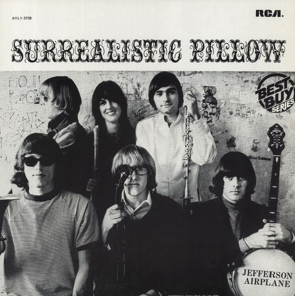 Jefferson Airplane Surrealistic Pillow Canadian vinyl LP album (LP record) AYL1-3738