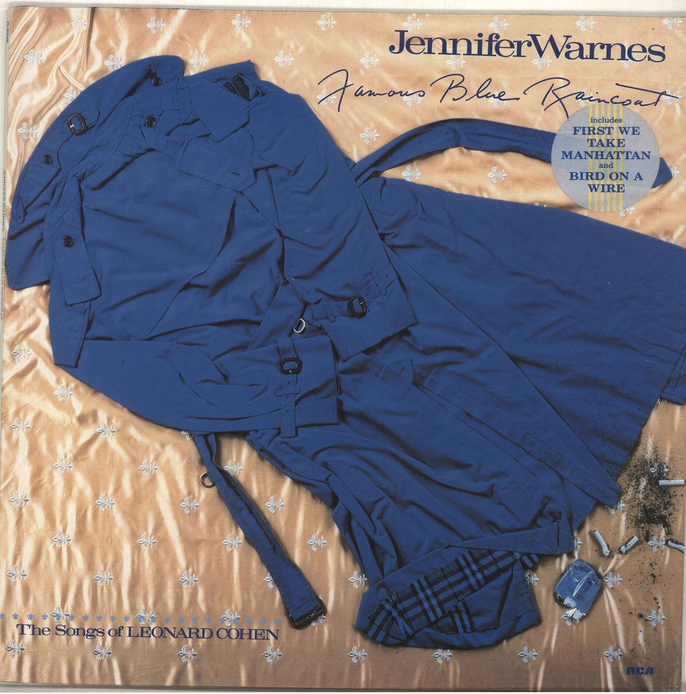 Jennifer Warnes Famous Blue Raincoat + Song Hype Sticker German vinyl LP album (LP record) PL90048