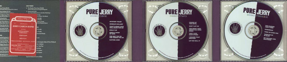 Jerry Garcia Pure Jerry: Theatre 1839, San Francisco, July 29 & 30, 1977 US 3-CD album set (Triple CD) JGC3CPU758370