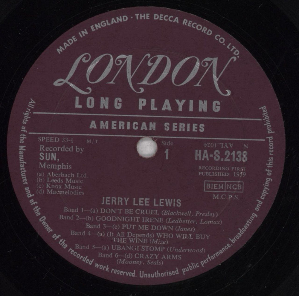 Jerry Lee Lewis Jerry Lee Lewis - 2nd - F/B UK vinyl LP album (LP record) JLLLPJE90158