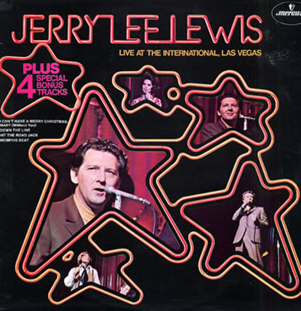 Jerry Lee Lewis Live At The International, Las Vegas UK vinyl LP album (LP record) 6338148