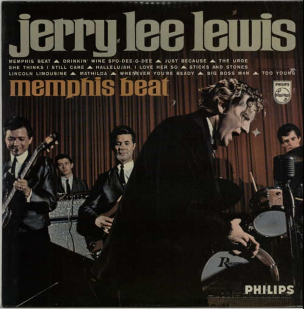 Jerry Lee Lewis Memphis Beat UK vinyl LP album (LP record) BL7706