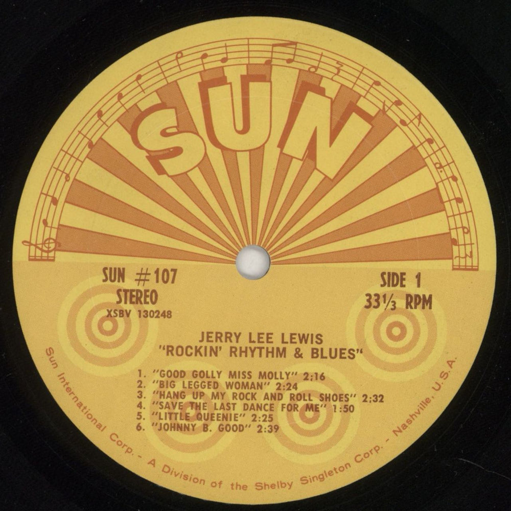 Jerry Lee Lewis Rockin' Rhythm & Blues US vinyl LP album (LP record) JLLLPRO851617