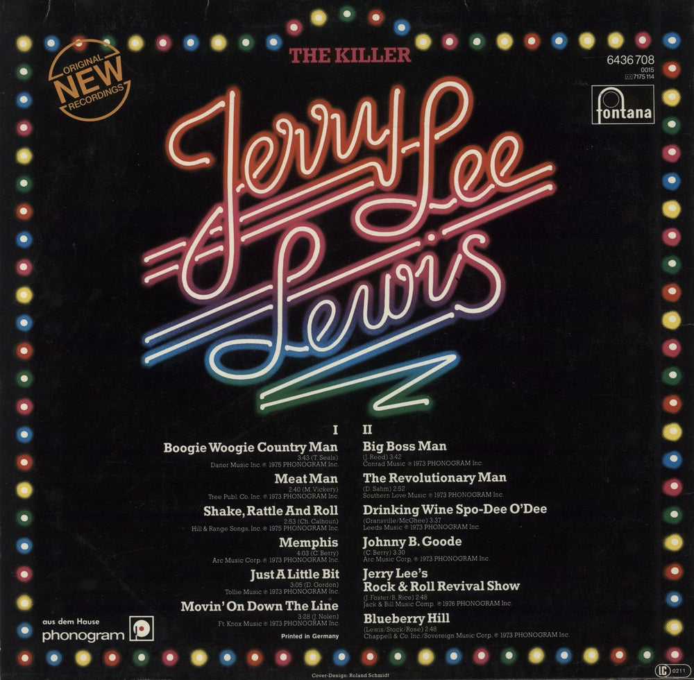 Jerry Lee Lewis The Killer UK vinyl LP album (LP record) 6436708