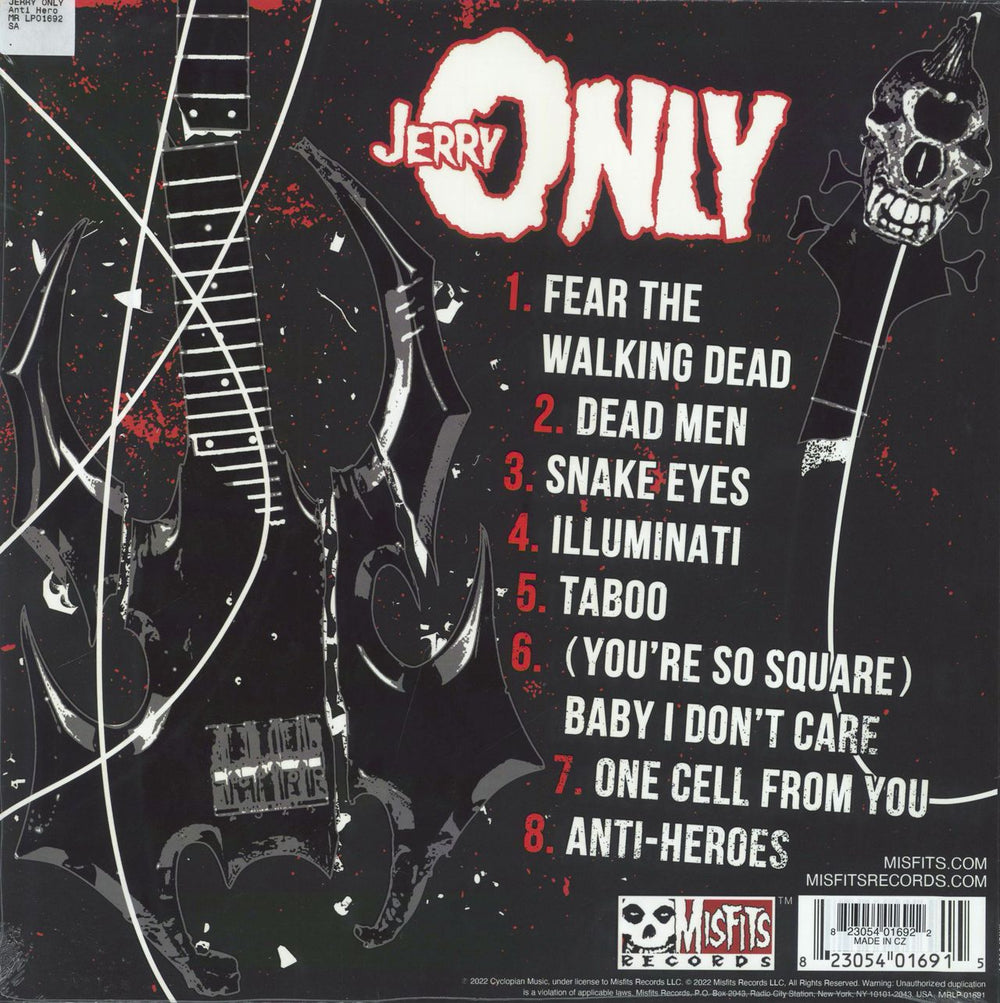 Jerry Only Anti-Hero - Black / Red & Splatter Vinyl - Sealed US vinyl LP album (LP record) 823054016922