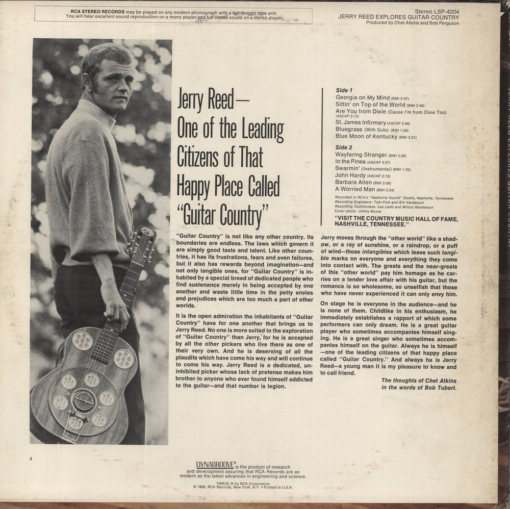 Jerry Reed Explores Guitar Country US vinyl LP album (LP record)