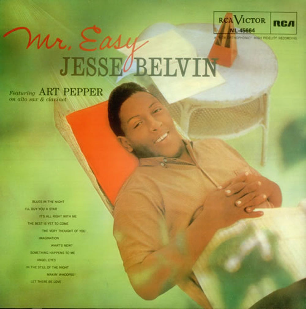 Jesse Belvin Mr. Easy Italian vinyl LP album (LP record) NL-45664