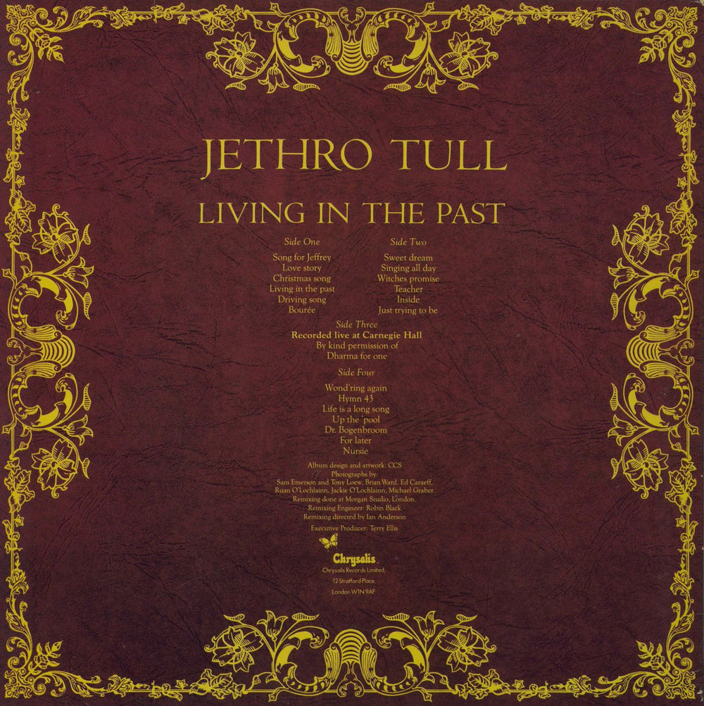 Jethro Tull Living In The Past - glossy gatefold p/s - EX UK 2-LP vinyl record set (Double LP Album) TUL2LLI827320