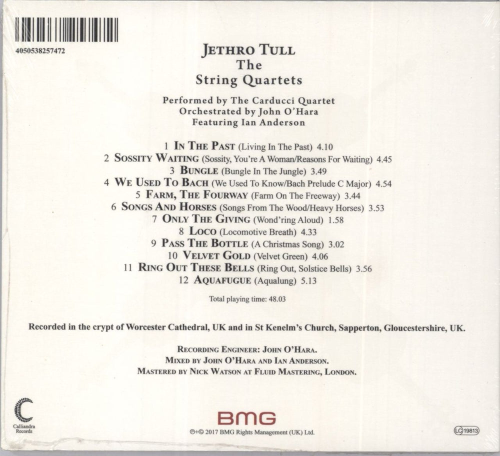 Jethro Tull The String Quartets - Sealed UK CD album (CDLP) TULCDTH861741