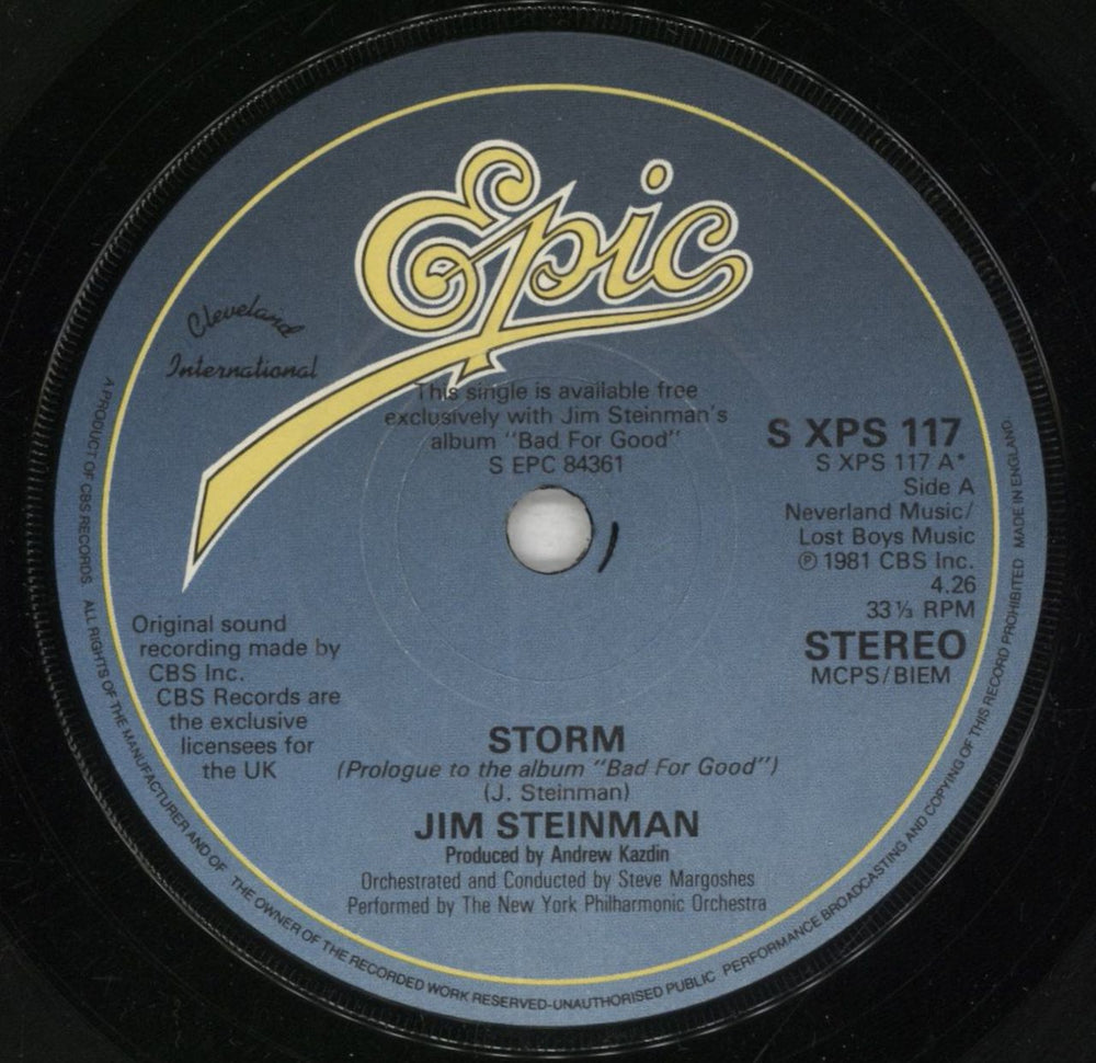 Jim Steinman Bad For Good + 7" UK vinyl LP album (LP record)