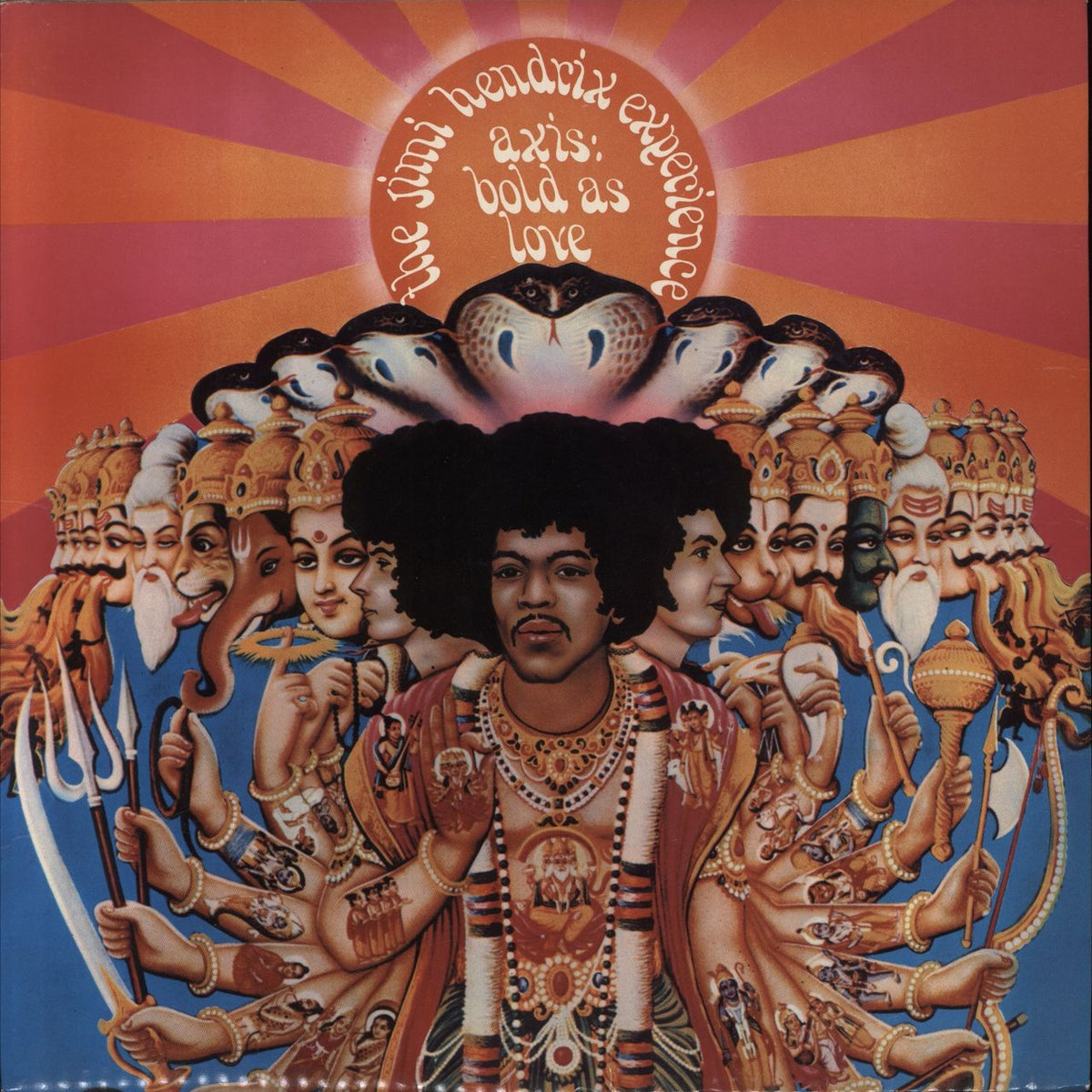 Jimi Hendrix Axis: Bold As Love - 1st + Insert UK Vinyl LP
