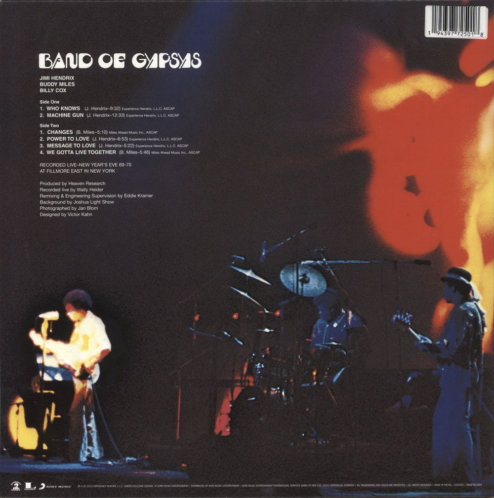 Jimi Hendrix Band Of Gypsys - 50th Anniversary - Red Marbled Vinyl UK vinyl LP album (LP record) 194397725018