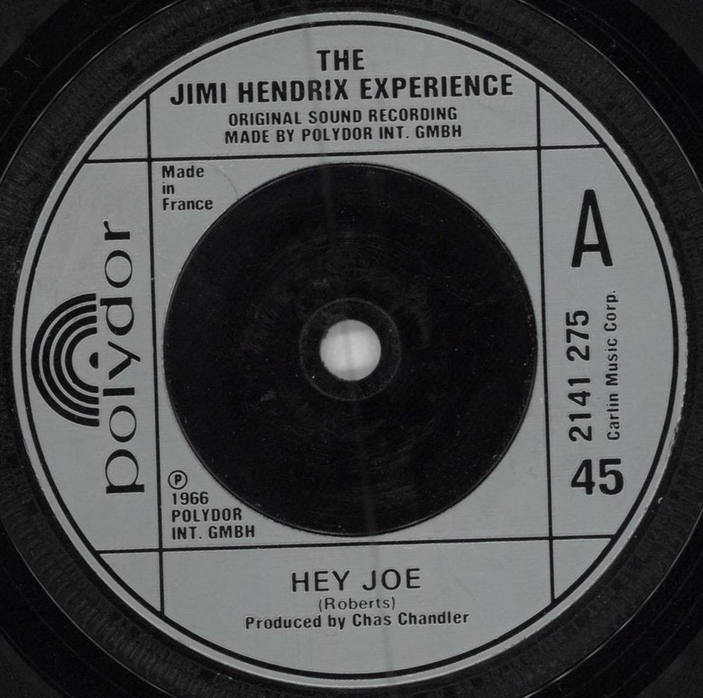 Jimi Hendrix Hey Joe French 7" vinyl single (7 inch record / 45) 2141275