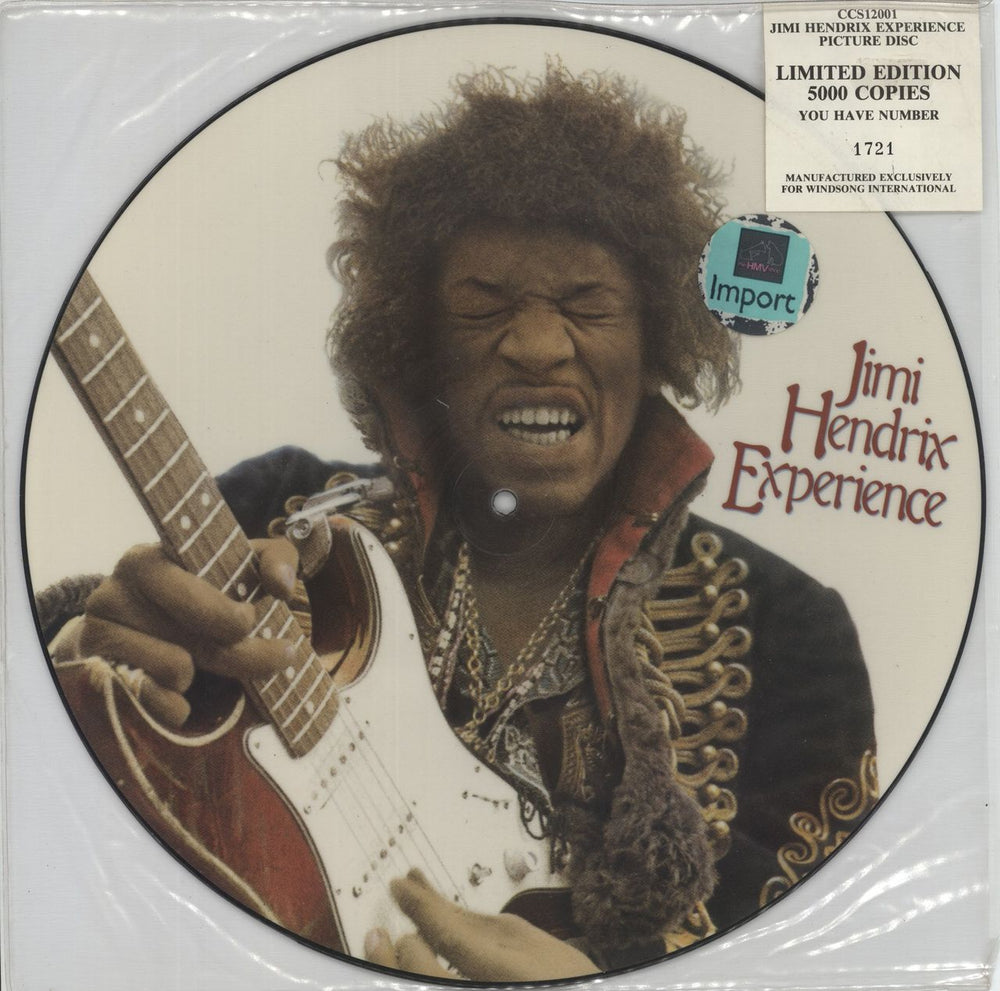Jimi Hendrix Hey Joe - stickered UK picture disc LP (vinyl picture disc album) HENPD001