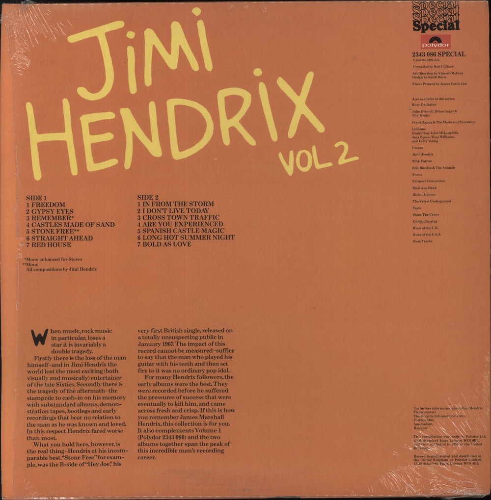 Jimi Hendrix Jimi Hendrix Vol 2 UK vinyl LP album (LP record)