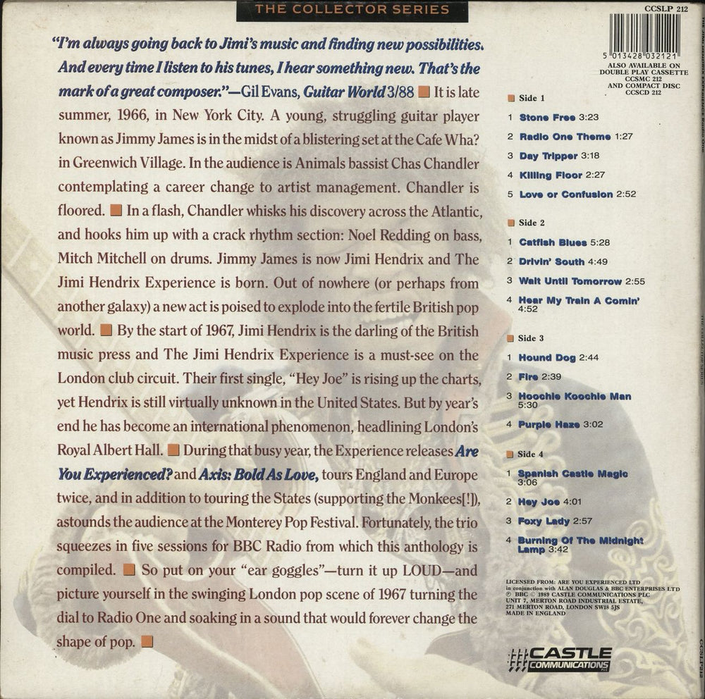 Jimi Hendrix Radio One + insert - EX UK 2-LP vinyl record set (Double LP Album) 5013428032121