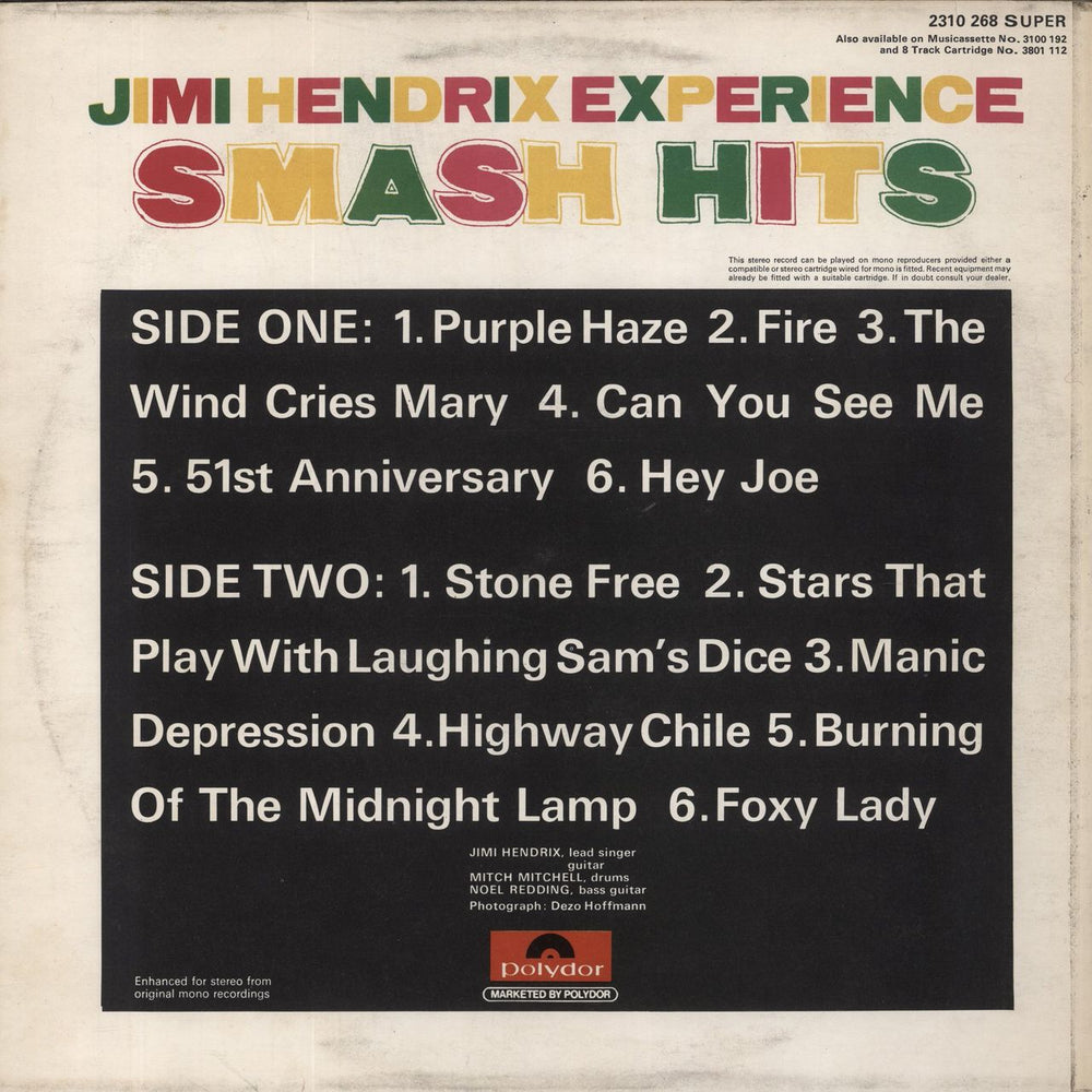 Jimi Hendrix Smash Hits - EX UK vinyl LP album (LP record)