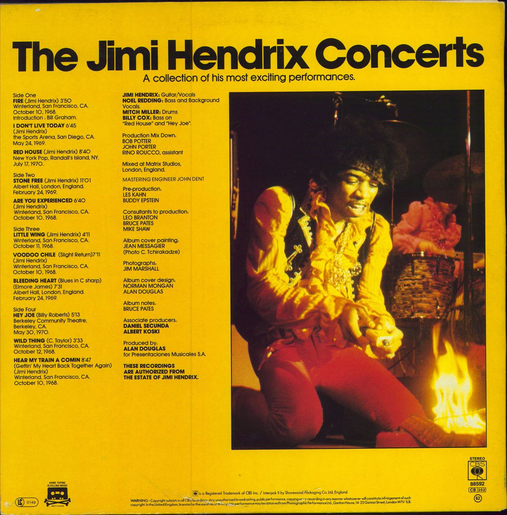 Jimi Hendrix The Jimi Hendrix Concerts - EX UK 2-LP vinyl record set (Double LP Album)