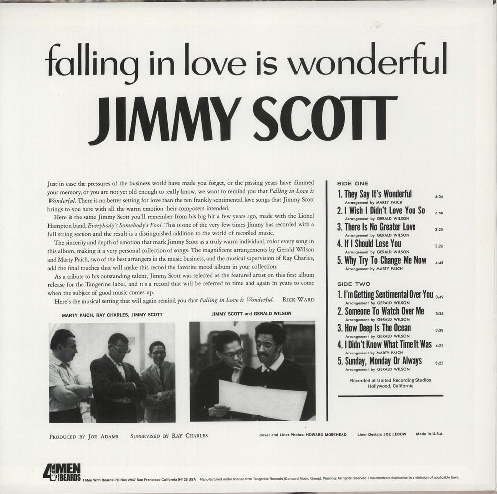 Jimmy Scott Falling In Love Is Wonderful Japanese vinyl LP album (LP record)