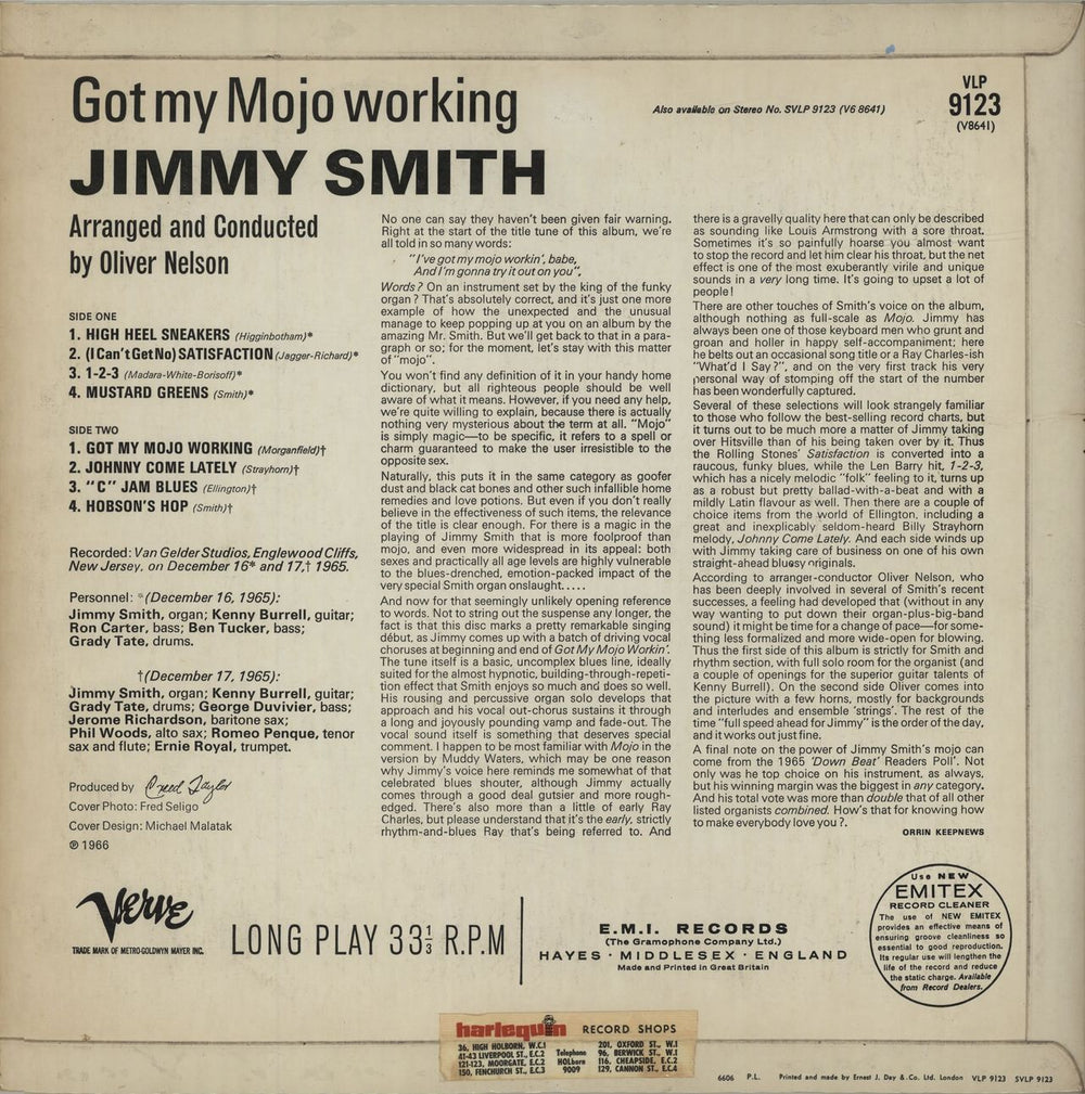 Jimmy Smith (Jazz Organ) Got My Mojo Workin' UK vinyl LP album (LP record) IMYLPGO450009