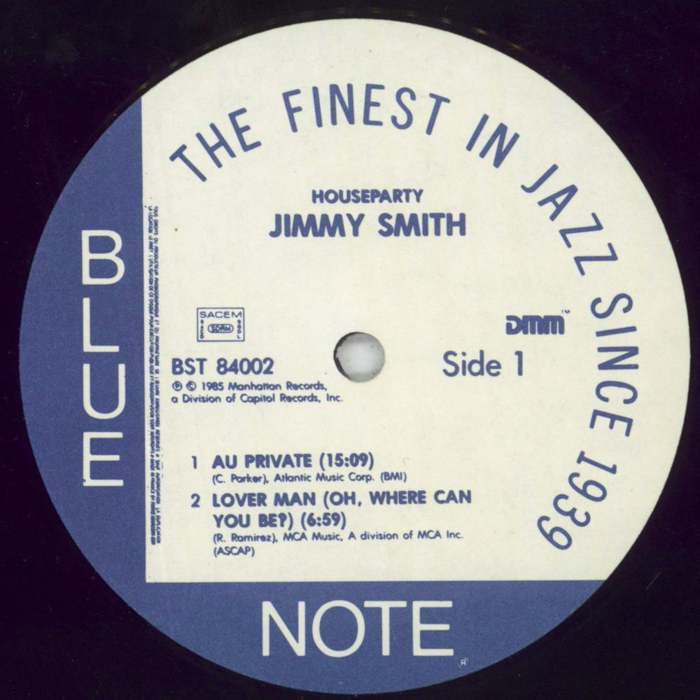 Jimmy Smith (Jazz Organ) House Party French vinyl LP album (LP record) IMYLPHO684158