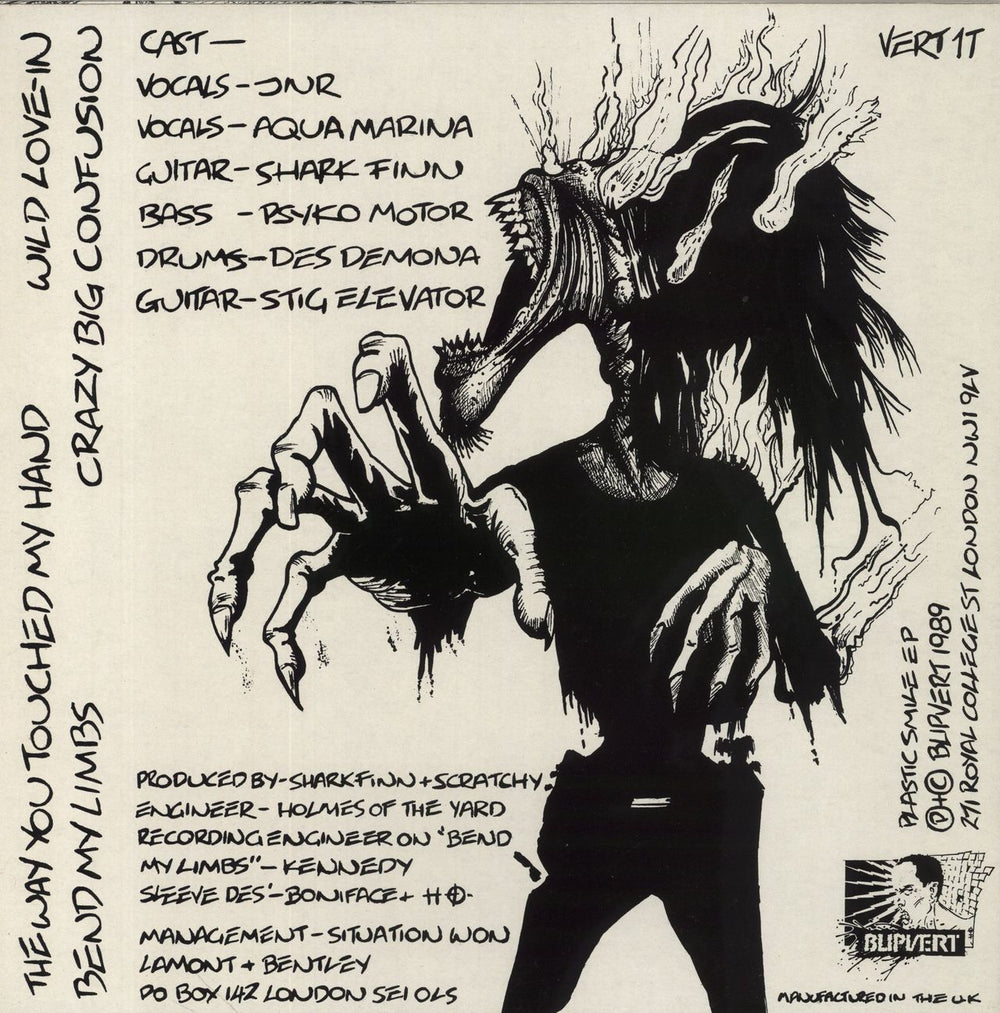 Jnr Manson Slags Plastic Smile UK 12" vinyl single (12 inch record / Maxi-single)