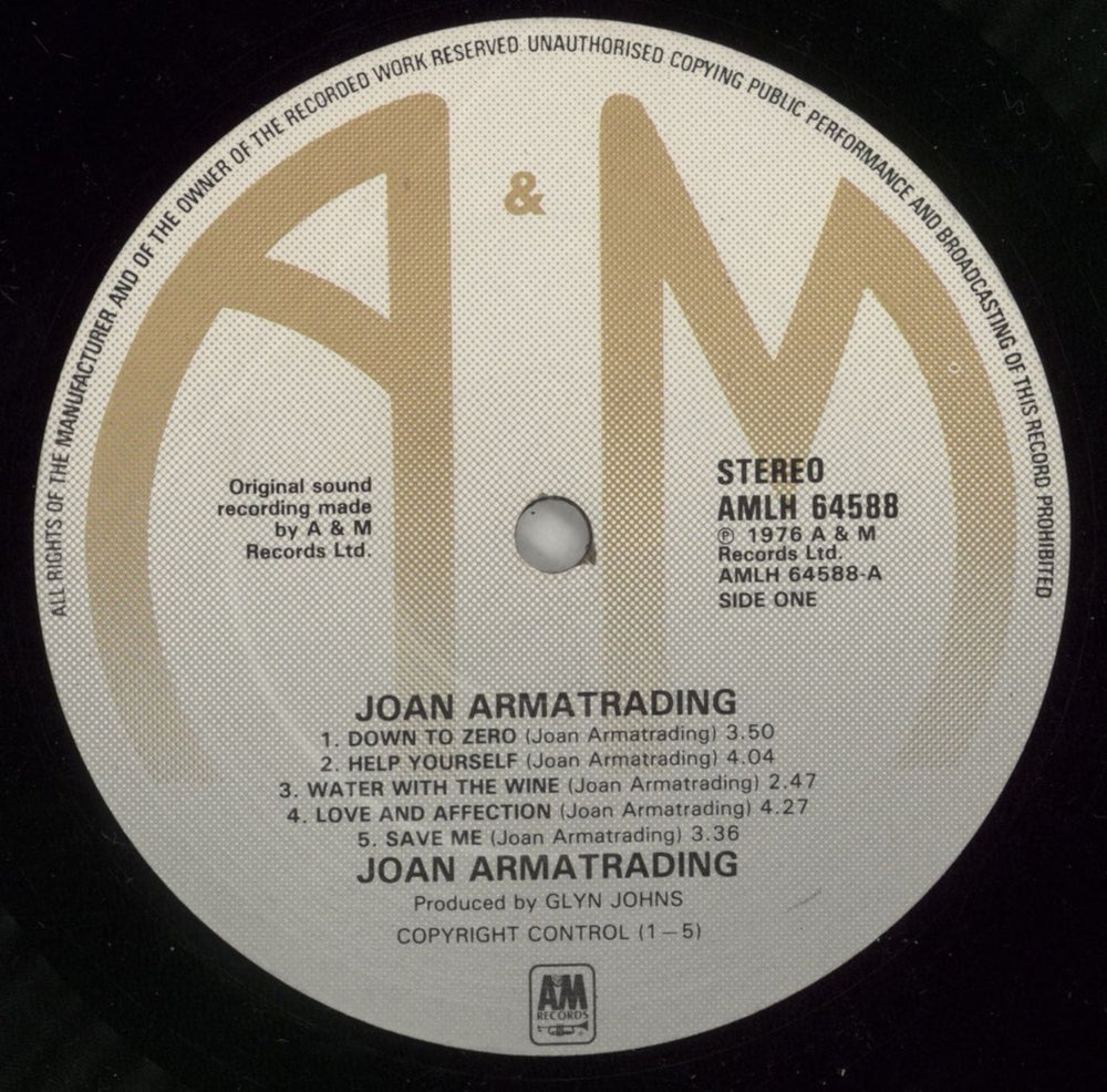 Joan Armatrading Joan Armatrading + Lyric Insert - EX UK vinyl LP album (LP record) ARMLPJO871421