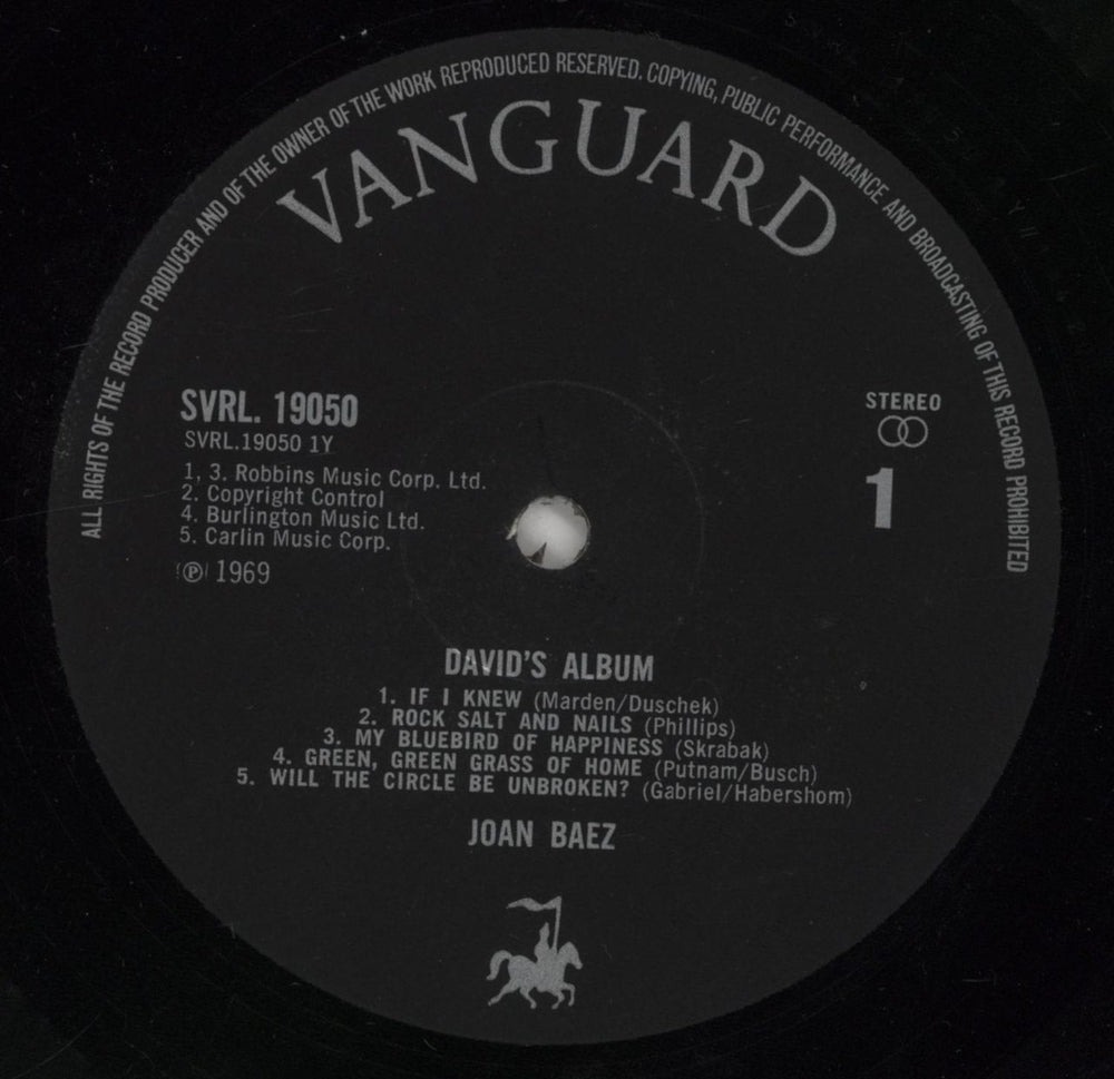 Joan Baez David's Album UK vinyl LP album (LP record) JBZLPDA294337