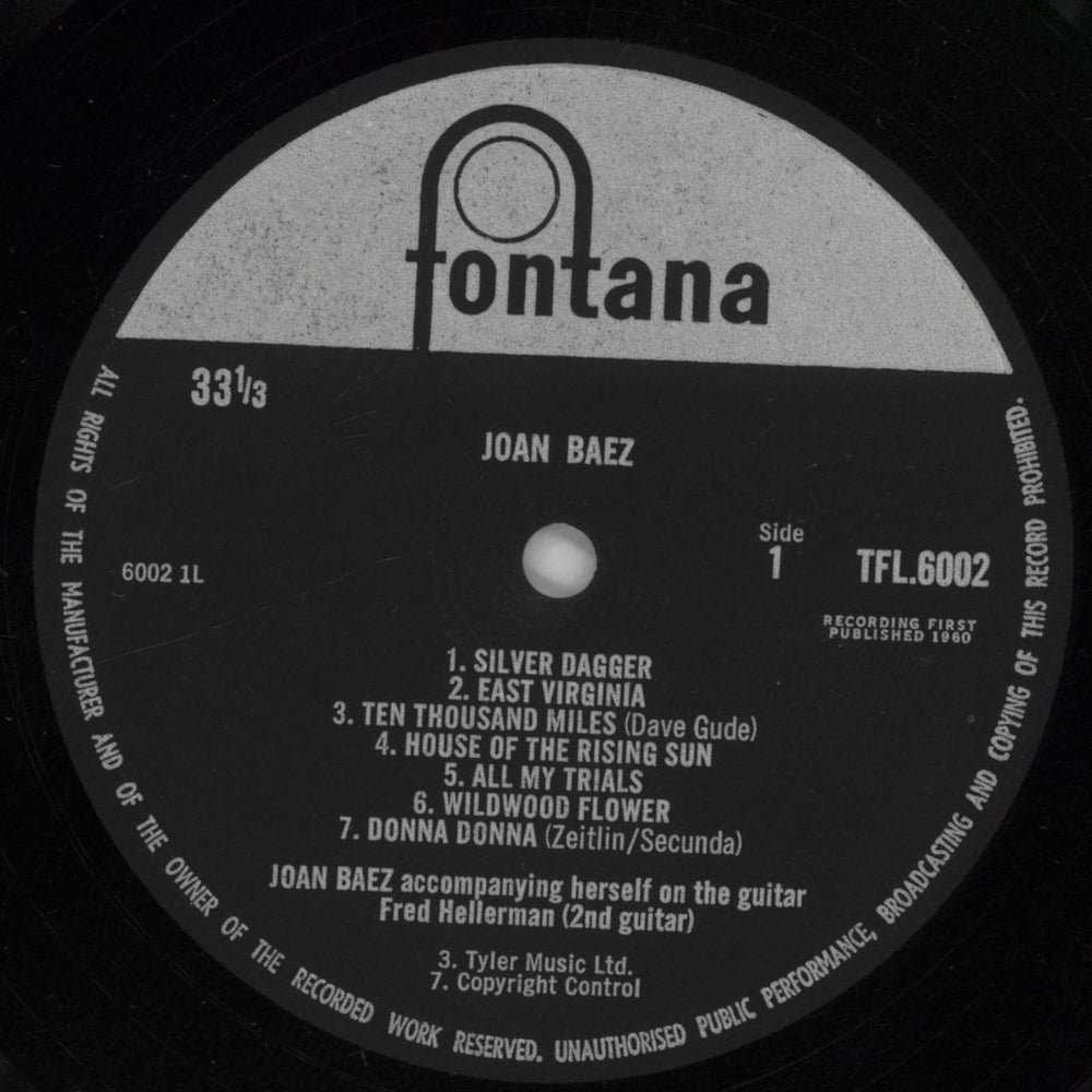 Joan Baez Joan Baez - 1st UK vinyl LP album (LP record) JBZLPJO283139