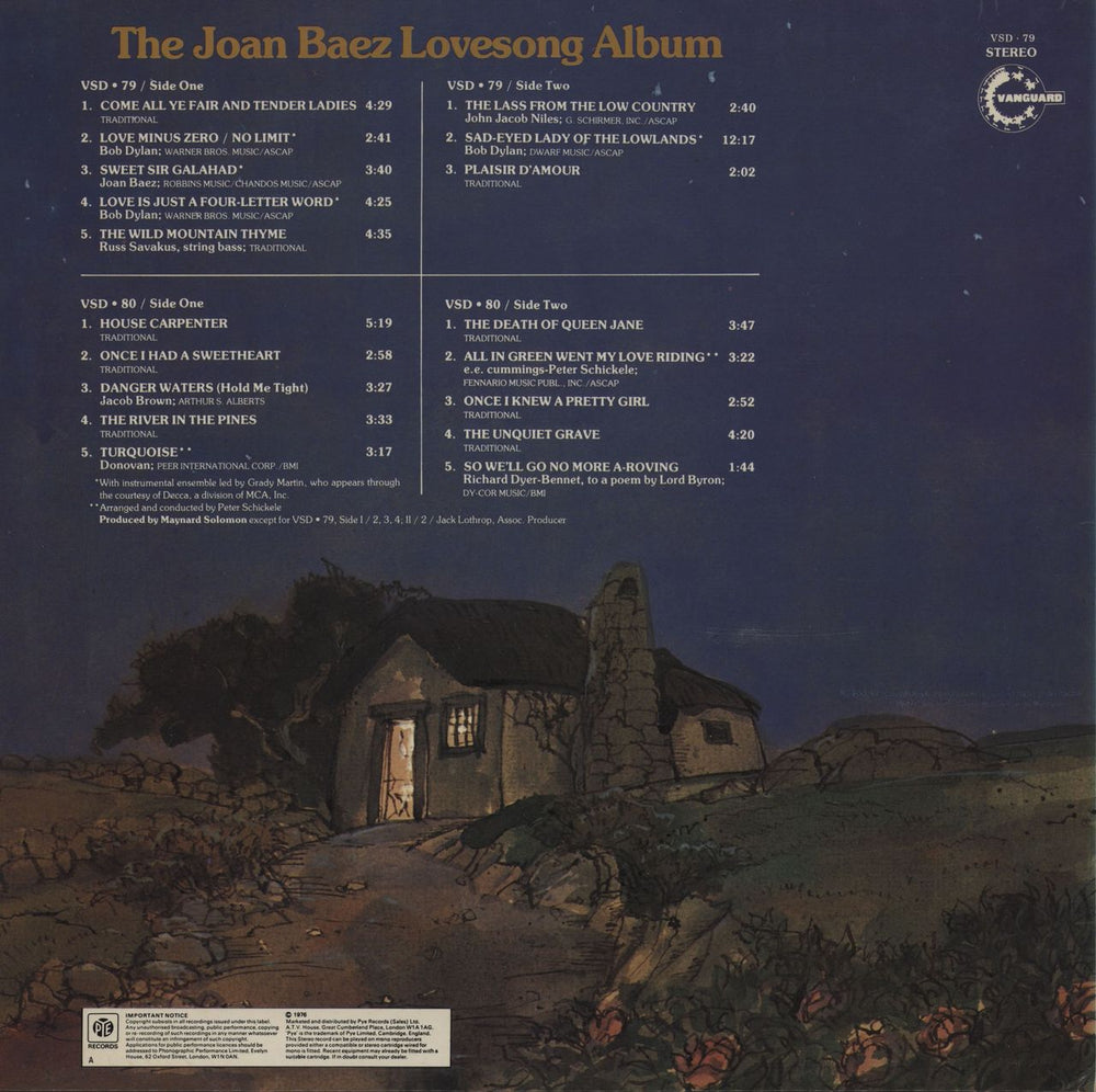 Joan Baez The Joan Baez Lovesong Album UK 2-LP vinyl record set (Double LP Album)