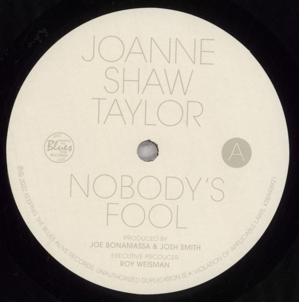 Joanne Shaw Taylor Nobody's Fool - 180gm Vinyl - Shrink UK vinyl LP album (LP record) O5HLPNO846471