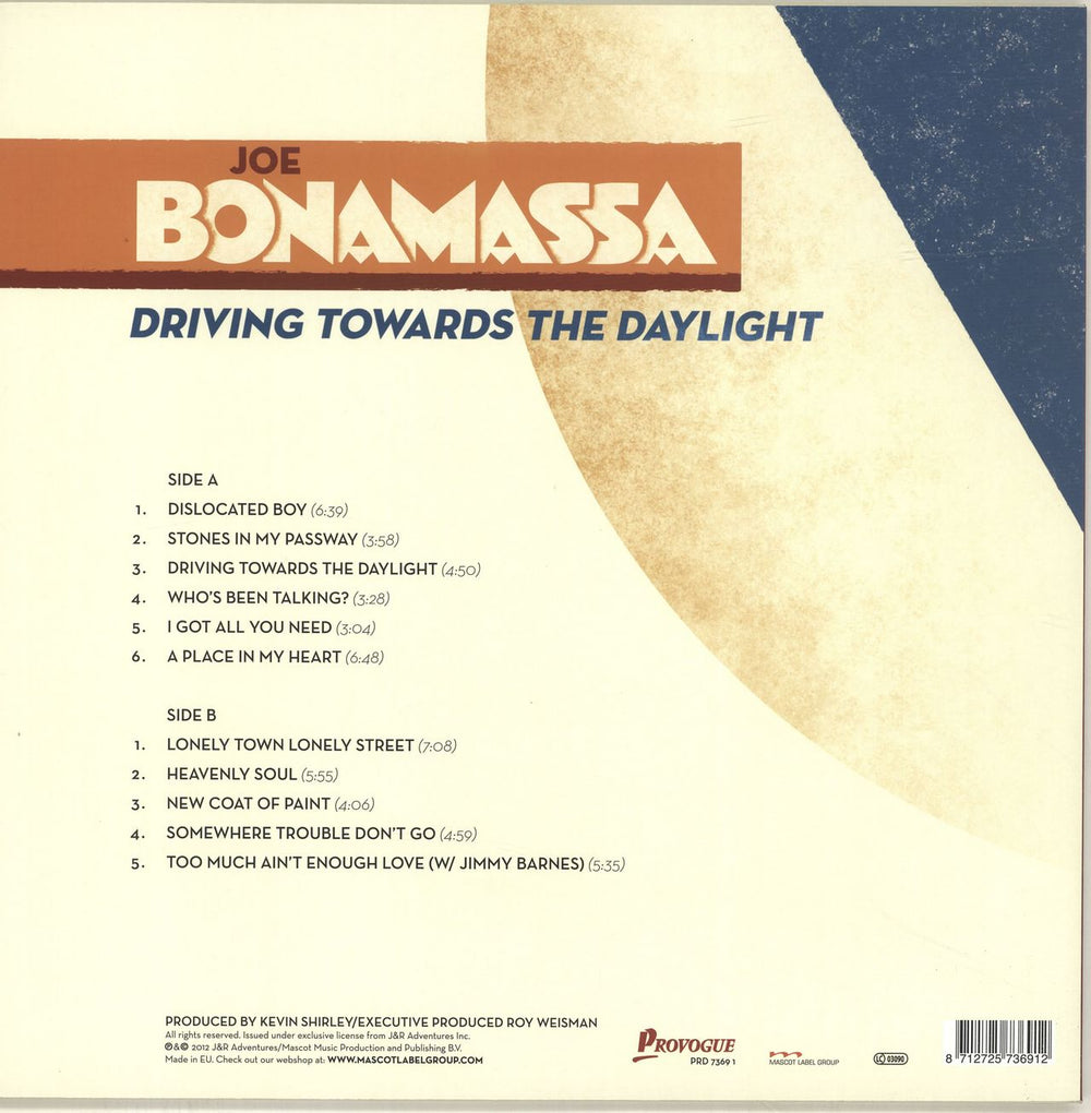 Joe Bonamassa Driving Towards The Daylight UK vinyl LP album (LP record) 8712725736912